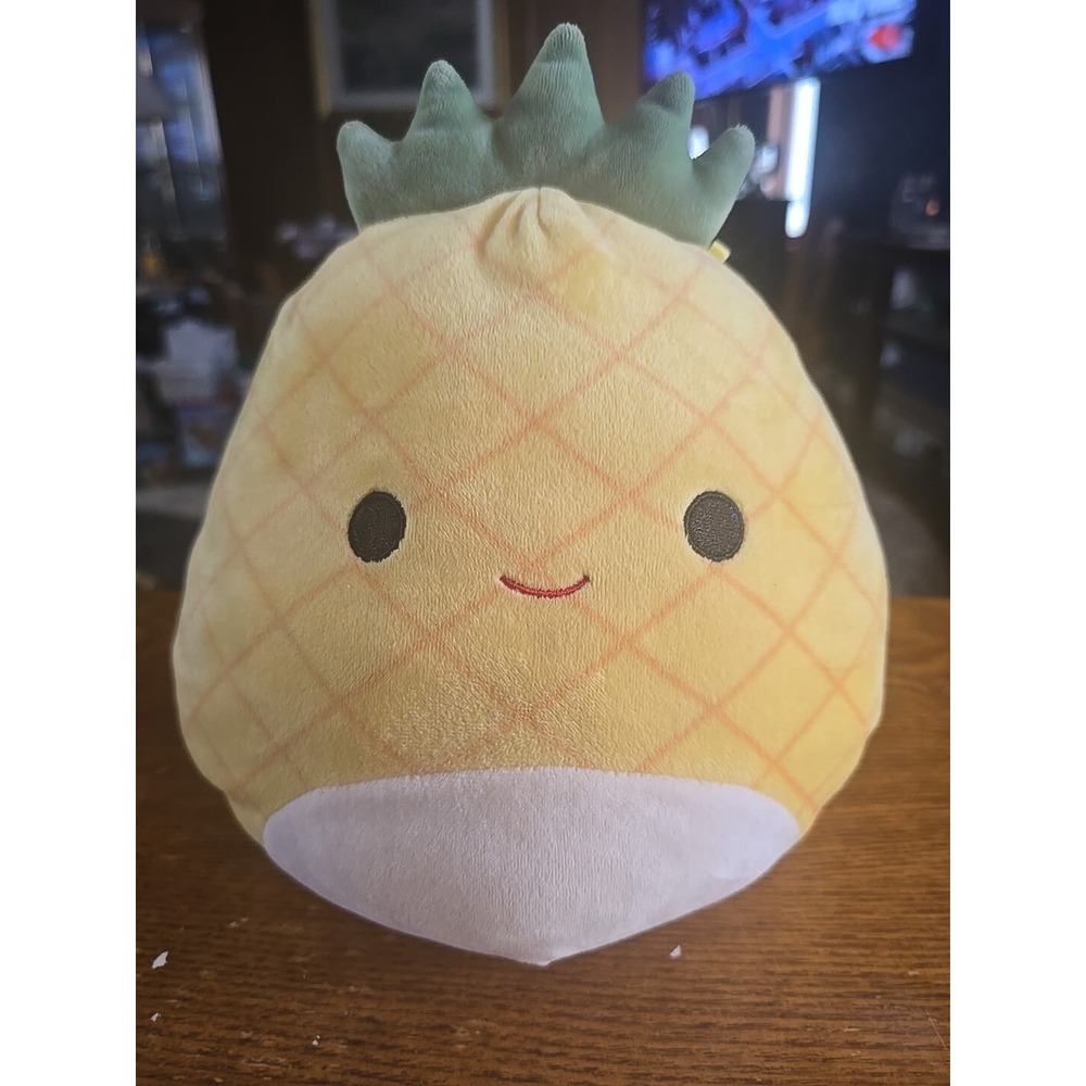Squishmallow Maui the Pineapple Plush 8" Authentic Yellow Green White‎ Smiling